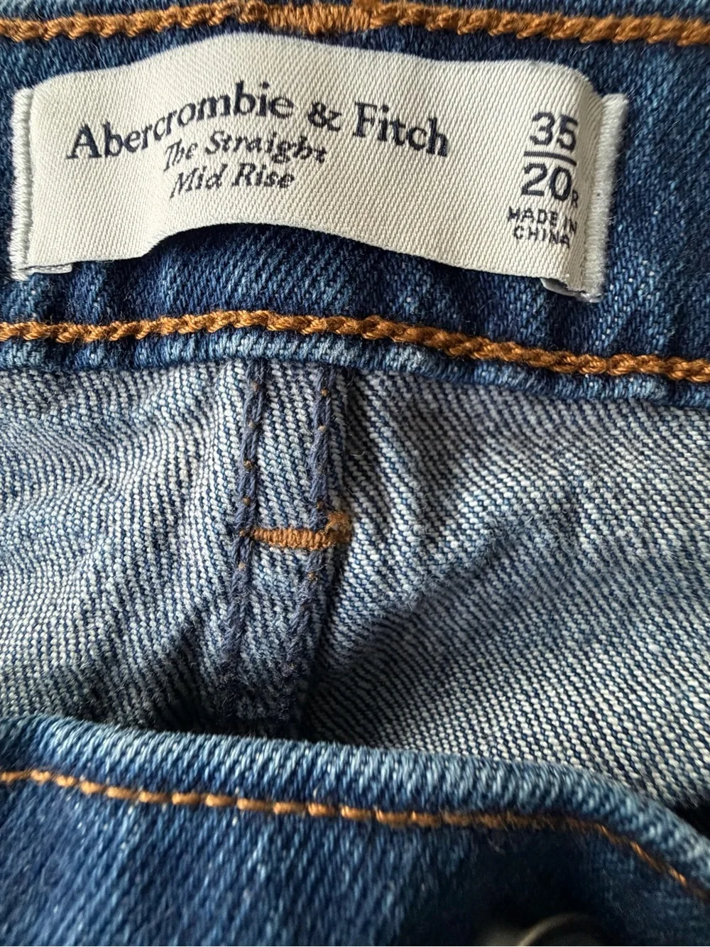 Abercrombie & Fitch Men's Dark Blue Straight Jeans